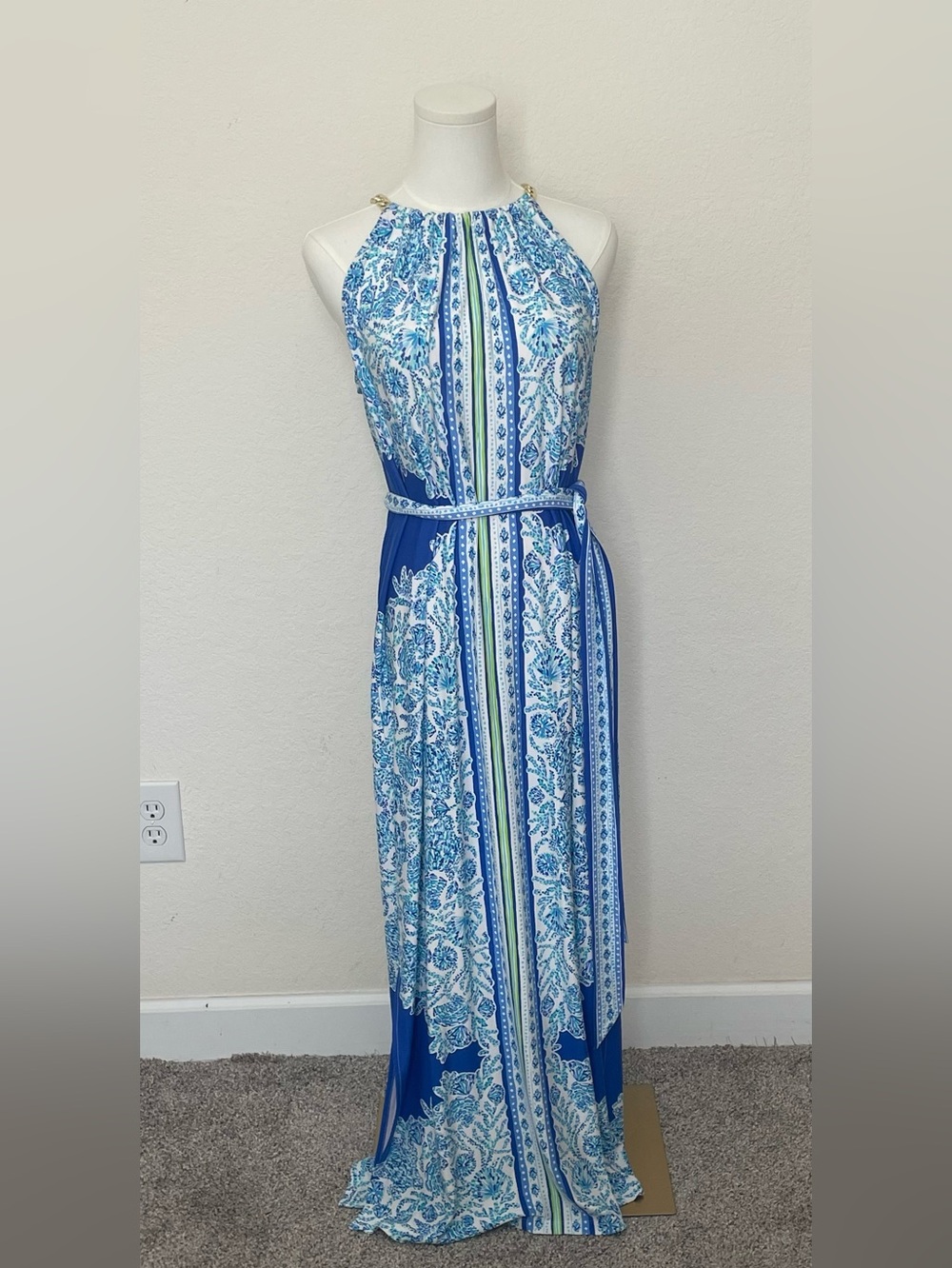 Lilly Pulitzer Bingham Halter Dress S Blue NWOT